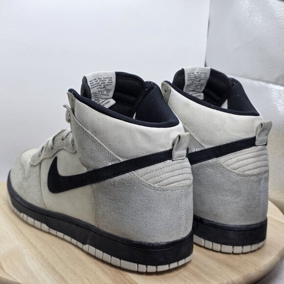 Size 10 - Nike Dunk High Light Bone Grey Black Mens Sneakers 2016 904233-002 - Picture 7 of 9